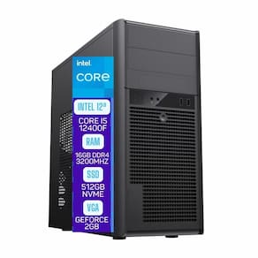 Computador Skill Pro Intel 12ª Geração Core i5 12400F 16GB DDR4 Placa de vídeo Geforce 2GB SSD 512GB SP-028
