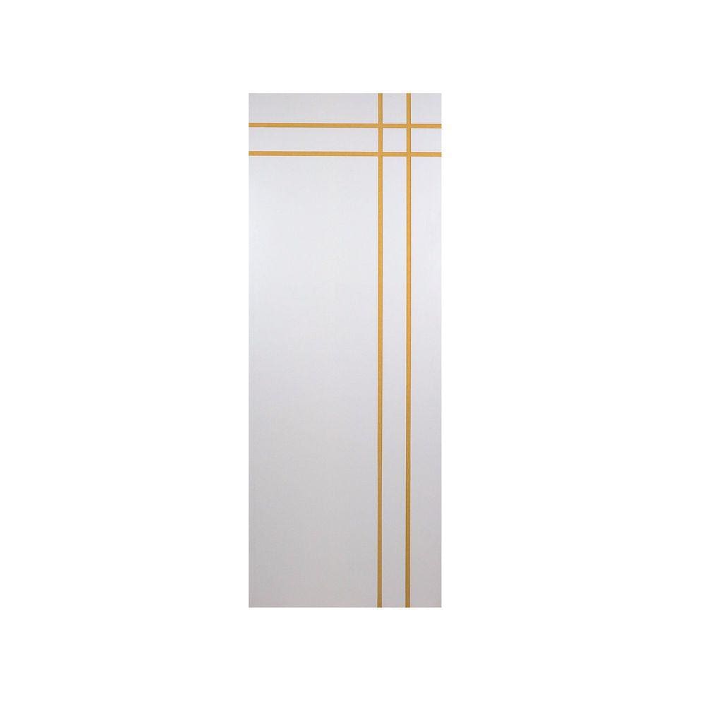 Folha de Porta Madeira Decorada 210x70cm Espessura 3cm Mantiqueira MGM Branco