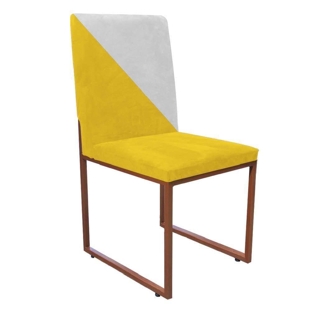 Cadeira Stan Duo Sala De Jantar Amarelo E Branco