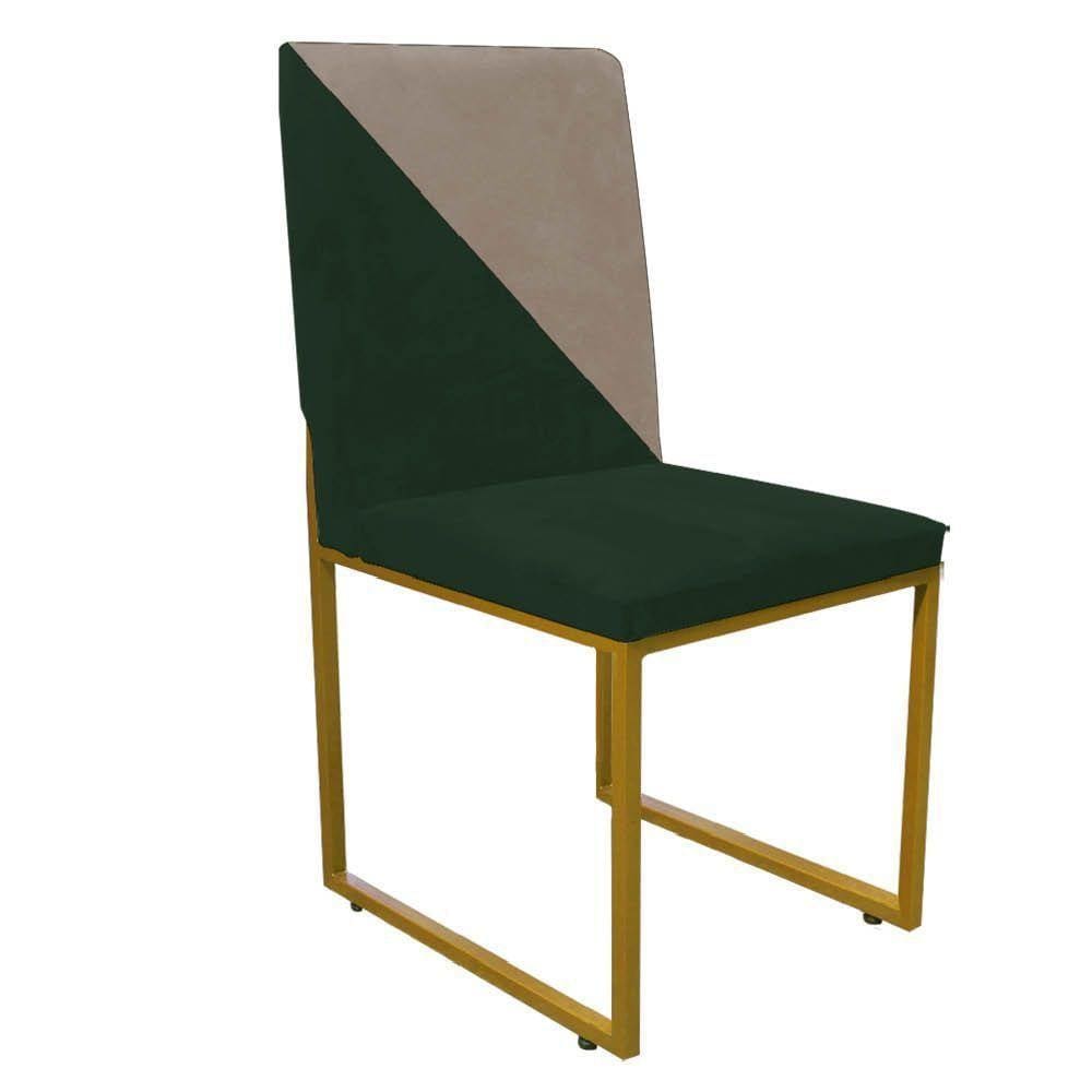 Cadeira Stan Duo Sala De Jantar Verde E Bege Bege