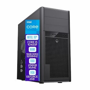 Computador Skill Pro Intel 10ª Geração Core i5 10400F 16GB DDR4 Placa de vídeo Geforce 2GB SSD 256GB SP-019