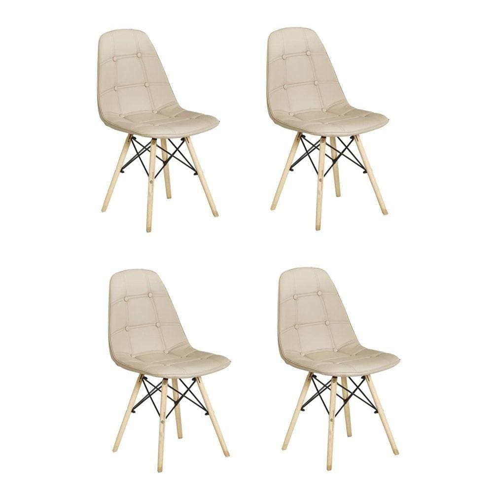 Kit 4 Cadeiras Botonê Eiffel Rivatti Nude
