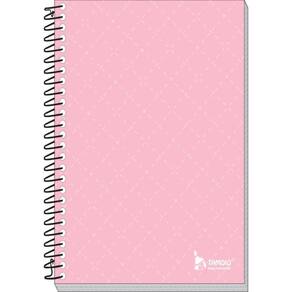 Caderneta Espiral Capa Dura Rosa 1/8 64 Folhas