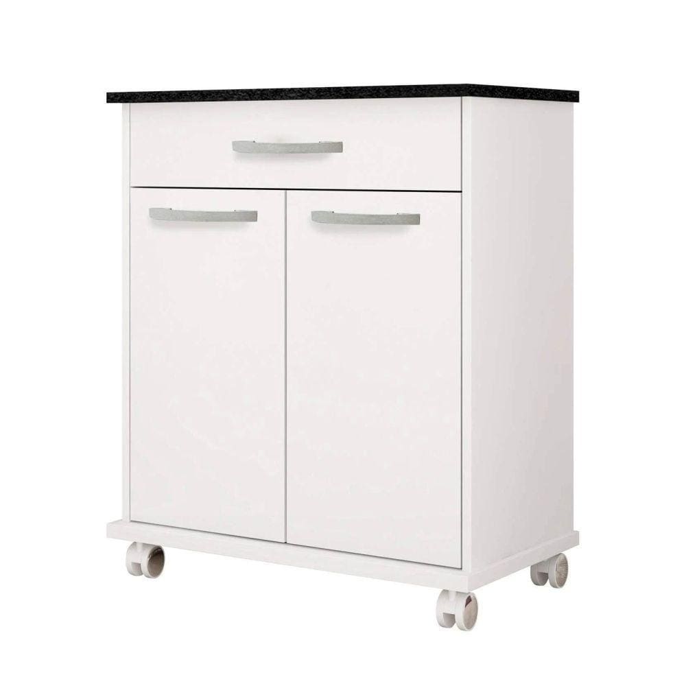 Balcão De Cozinha 2 Portas 1 Gaveta Girassol Kaiki Móveis Branco