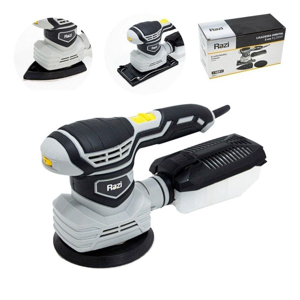Lixadeira Orbital 200w 3 Em 1 Rz-l200k Razi