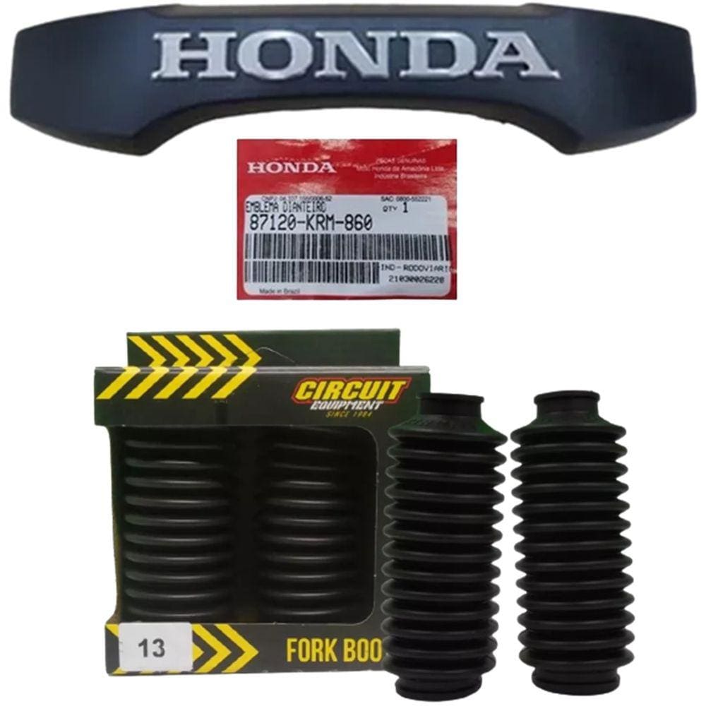 Emblema Frontal + Sanfona 13 Dentes Titan 150 2004 Até 2008