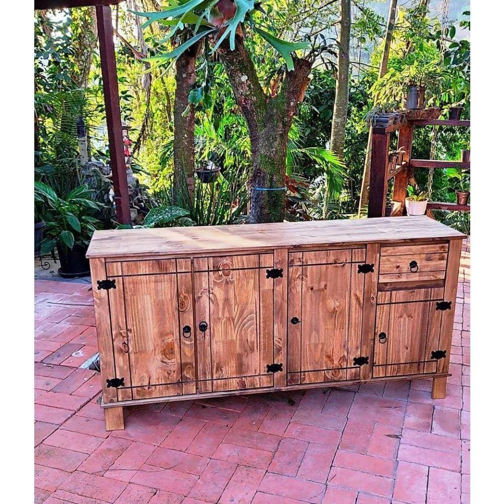 Balcão C/tampo Madeira Maciça 80x40x1,60 Plus Rio Negrinho