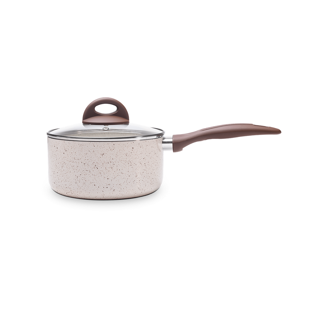 Panela De Indução Com Tampa Ceramic Life Brinox Granada 1,55 Litros Ø 18 cm Vanilla