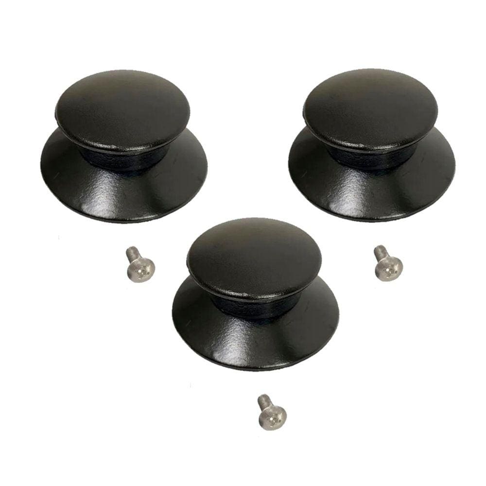 Kit 3 Pegador Puxador Panela Tampa Vidro e Ferro e Parafuso