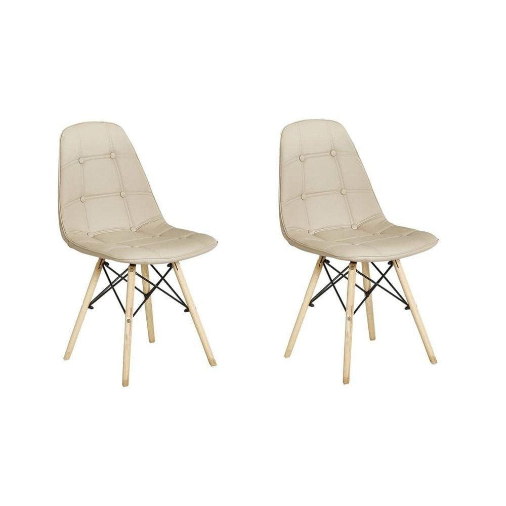 Kit 2 Cadeiras Botone Eiffel Rivatti Nude