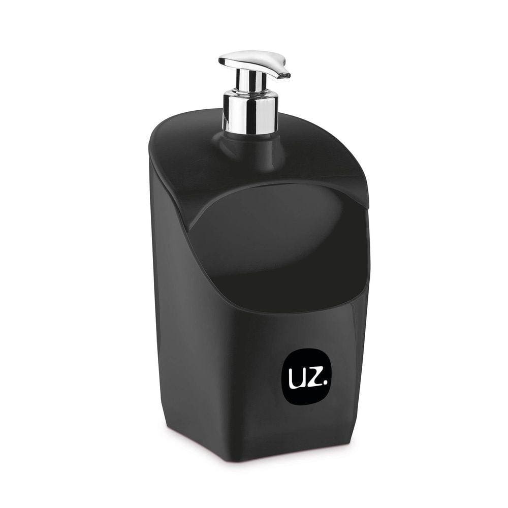 Porta Detergente Dispenser Com Suporte Para Esponja Uz Preto