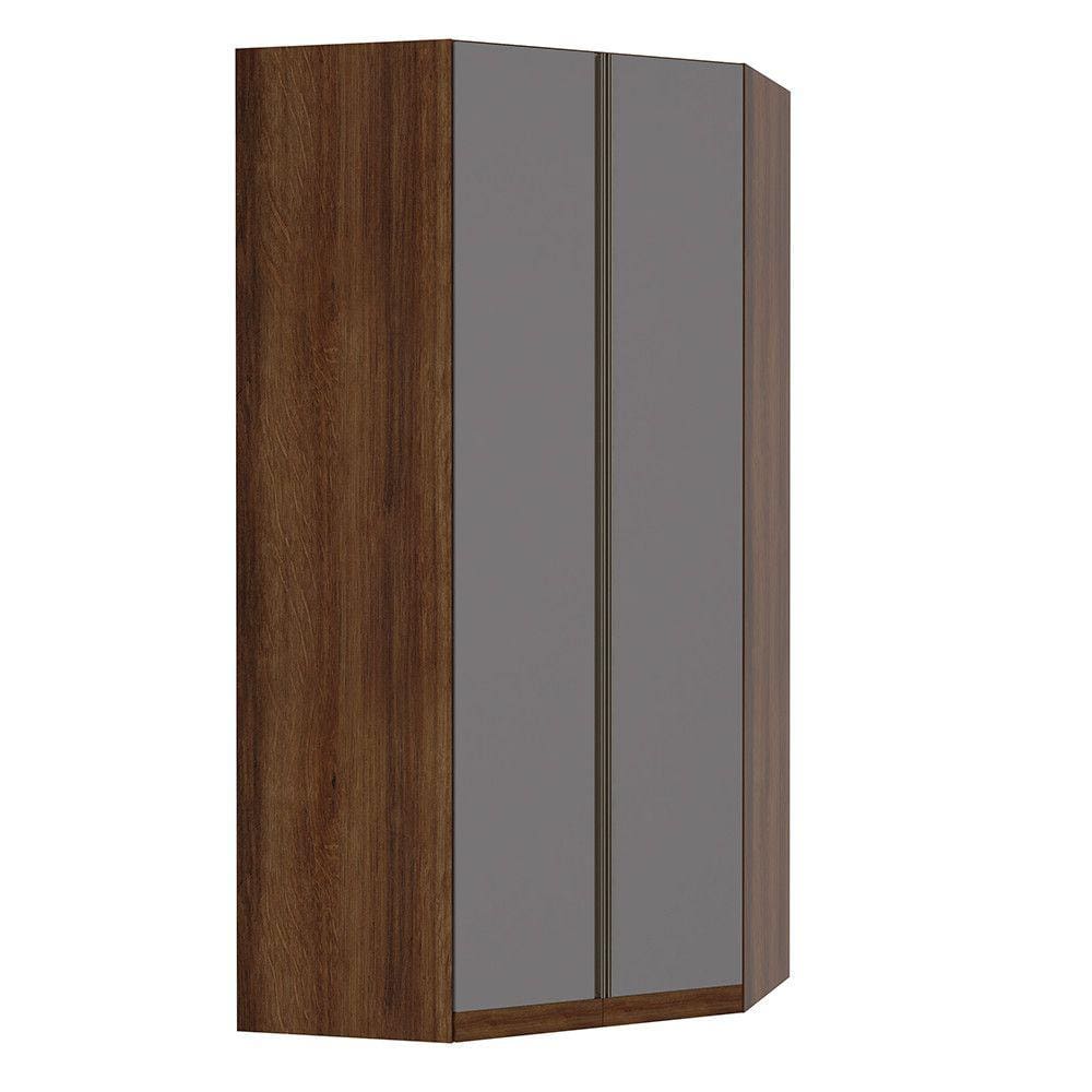 Guarda Roupa Canto Closet 2 Portas 7 Prateleiras 111,9cm Prime Luciane Móveis