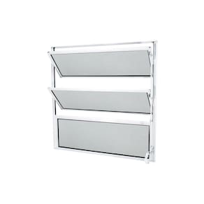 Janela Basculante Abertura Central Exclusivo 1 Seção Vidro Mini Boreal 50x50cm CRV Portas e Janelas