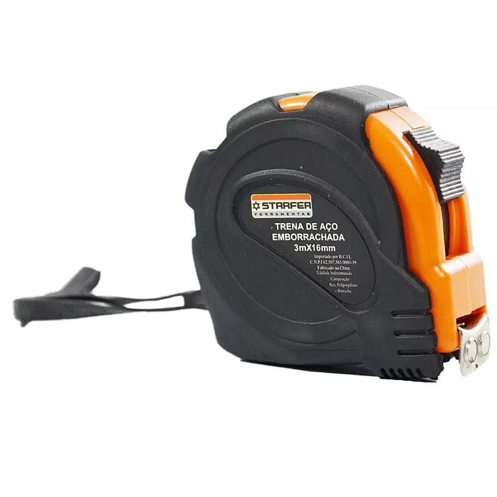 Trena Profissional em Aço Emborrachada Starfer 3m x 16mm