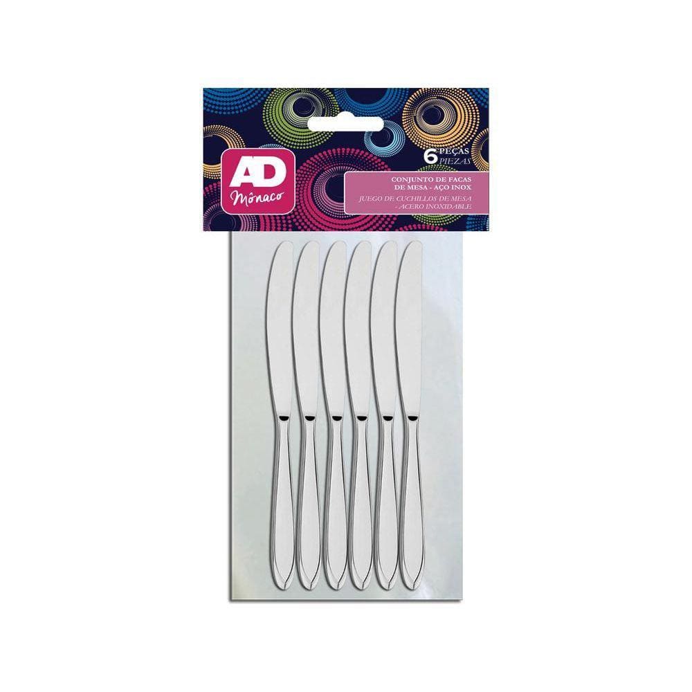 Kit Faca De Mesa Monaco 6 Peças