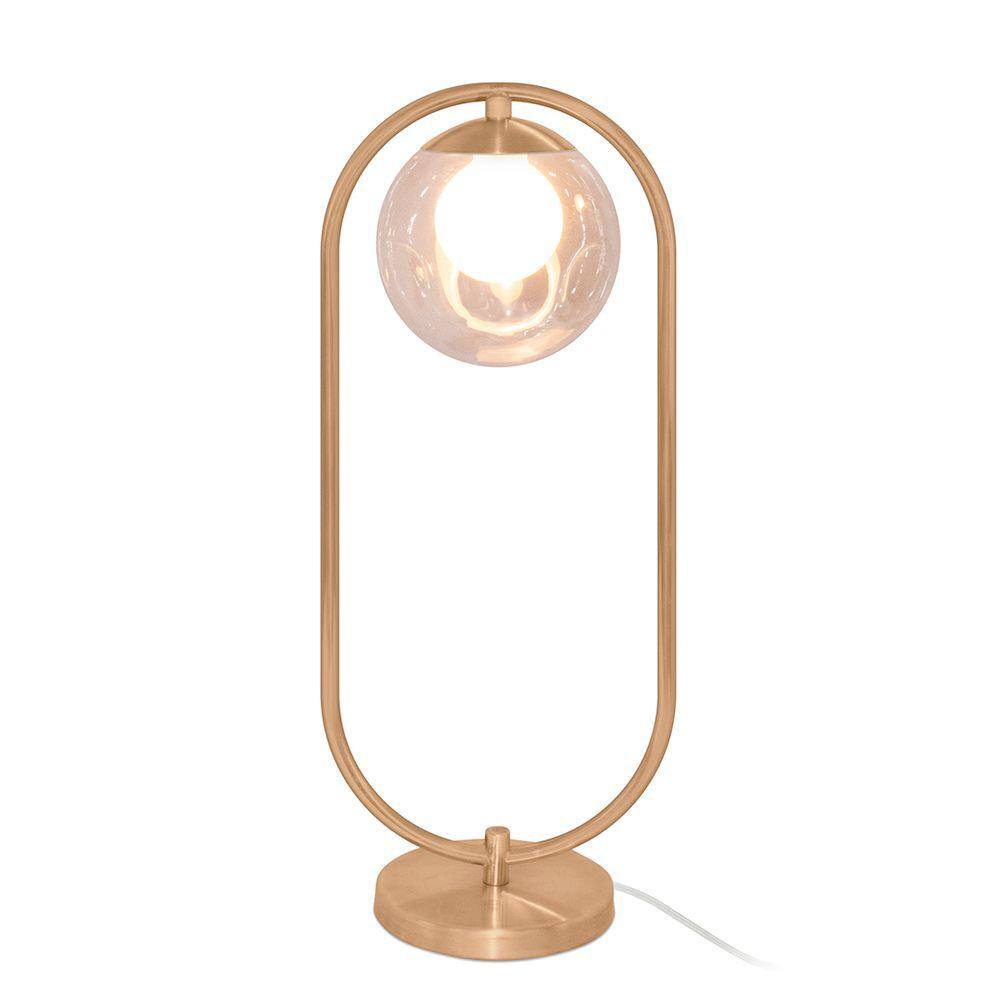 Luminaria de Mesa de Luxo TOUCH Aro New Cobre Harmony Ambar