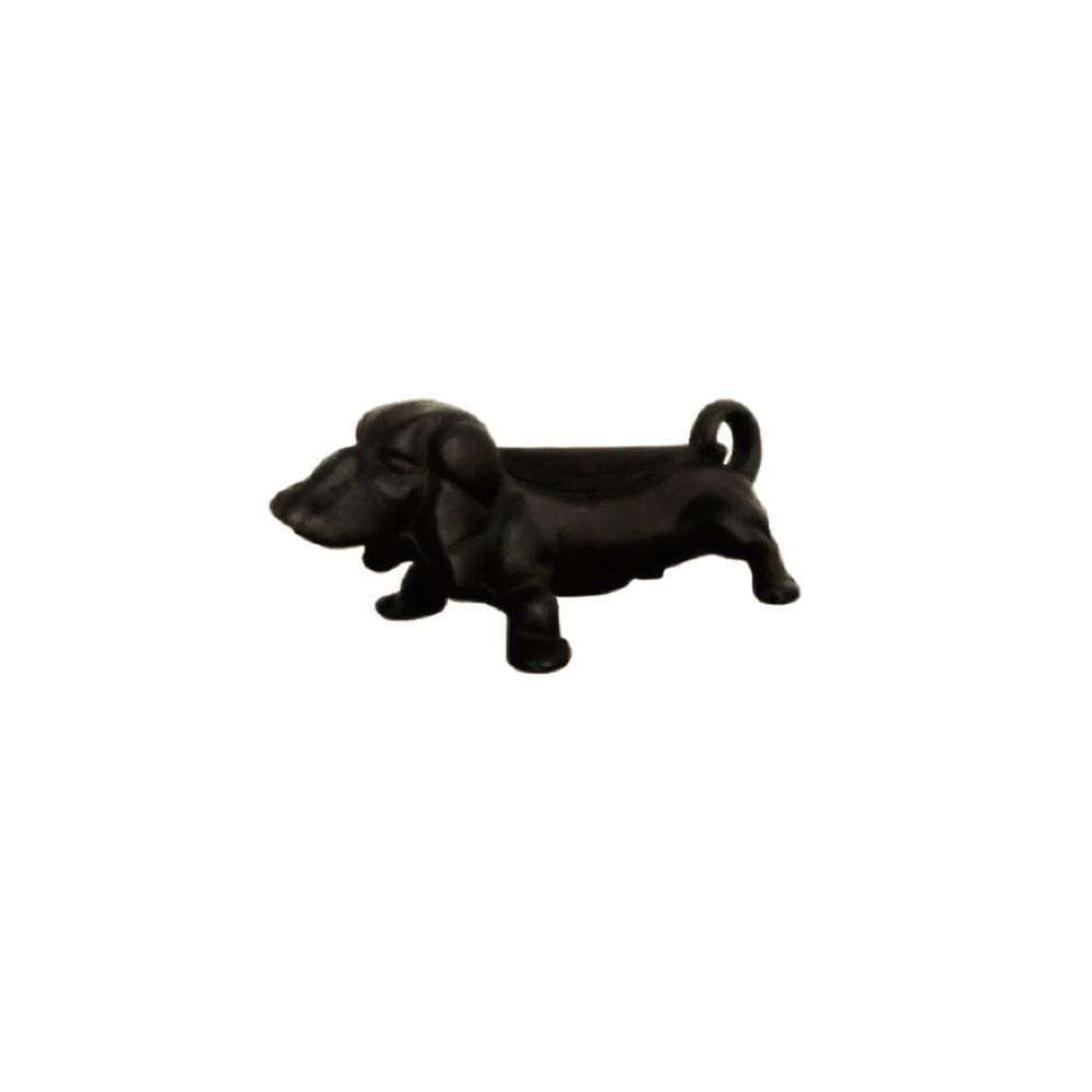Capacho Formato Cachorro Ferro Fundido Cor Preto 38x14cm