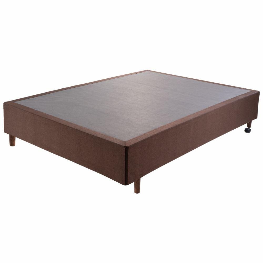 Base Cama Box Casal Hellen Strong 138 de largura e 38 cm de altura Marrom