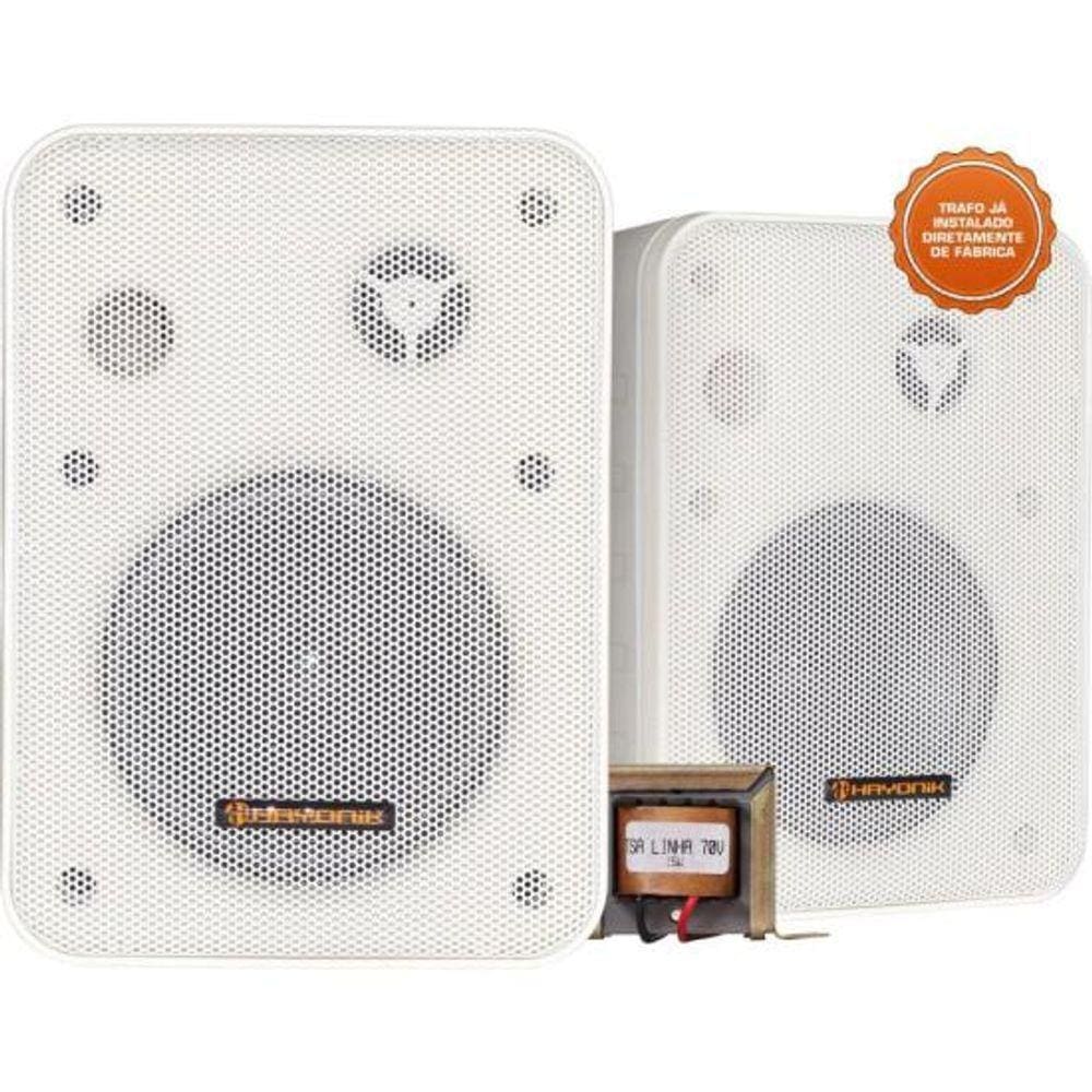 Caixa Acústica Trafo 70V(15W) Msb60Nc Branca Hayonik Par / 2