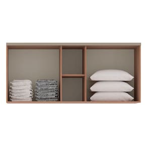 Maleiro Closet sem Porta Ponte Queen 165cm 2 Divisórias e 2 Nichos Connect Luciane Móveis