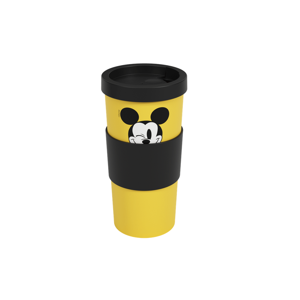 Copo com Tampa Coza 8,6 x 8,6 x 16,2 cm 500ml Disney Amarelo