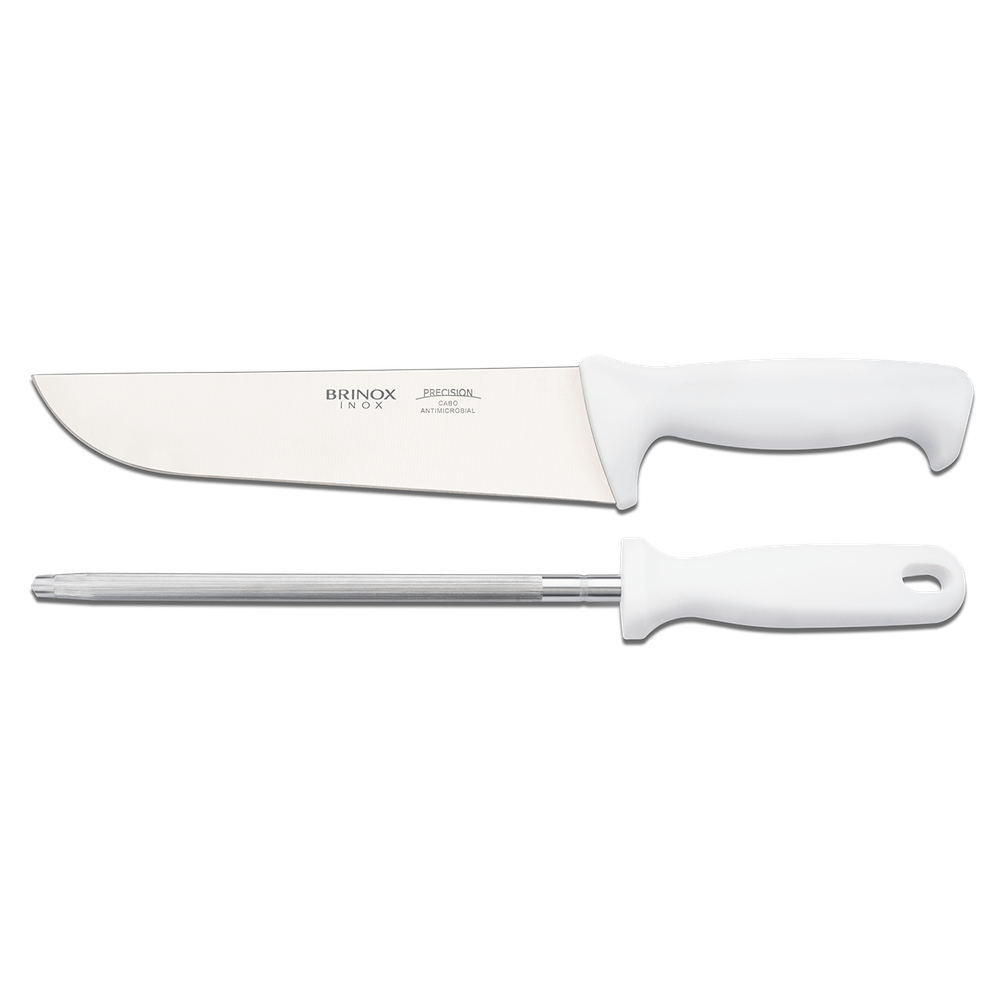 Kit Churrasco Brinox Precision 2 Peças Faca E Chaira