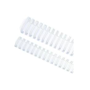 Wire-o Garra Duplo Anel 1" para 200 fls A4 2x1 Branco 50 und