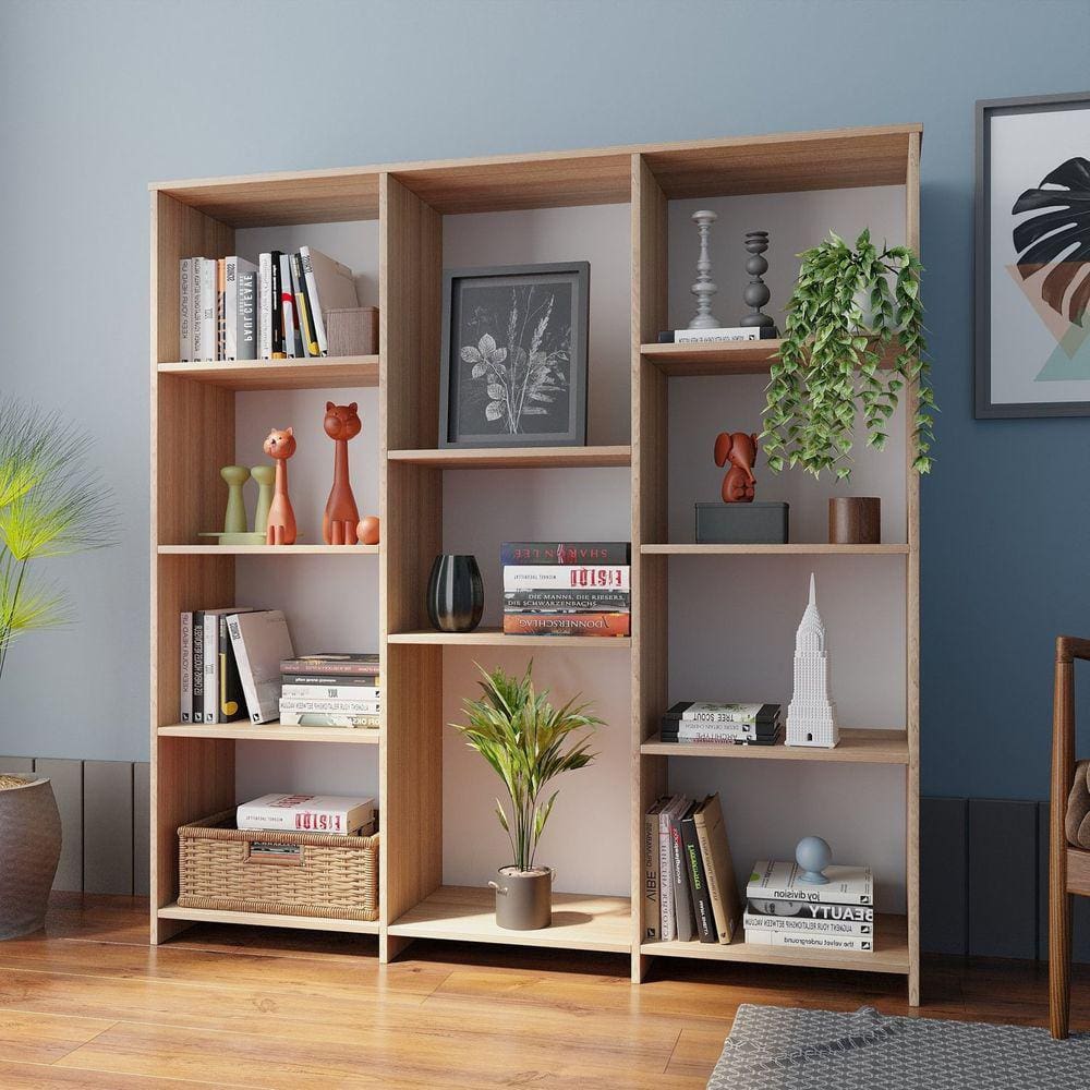 Estante Livreiro Multiuso 7 Prateleiras 11 Nichos London Yescasa Amadeirado Montana Perfect Wood