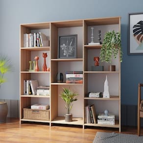 Estante Livreiro Multiuso 7 Prateleiras 11 Nichos London Yescasa Amadeirado Montana Perfect Wood