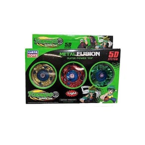 Kit Com 4 Peões Beyblade Metal + Lançador + Arena - Wild Top no