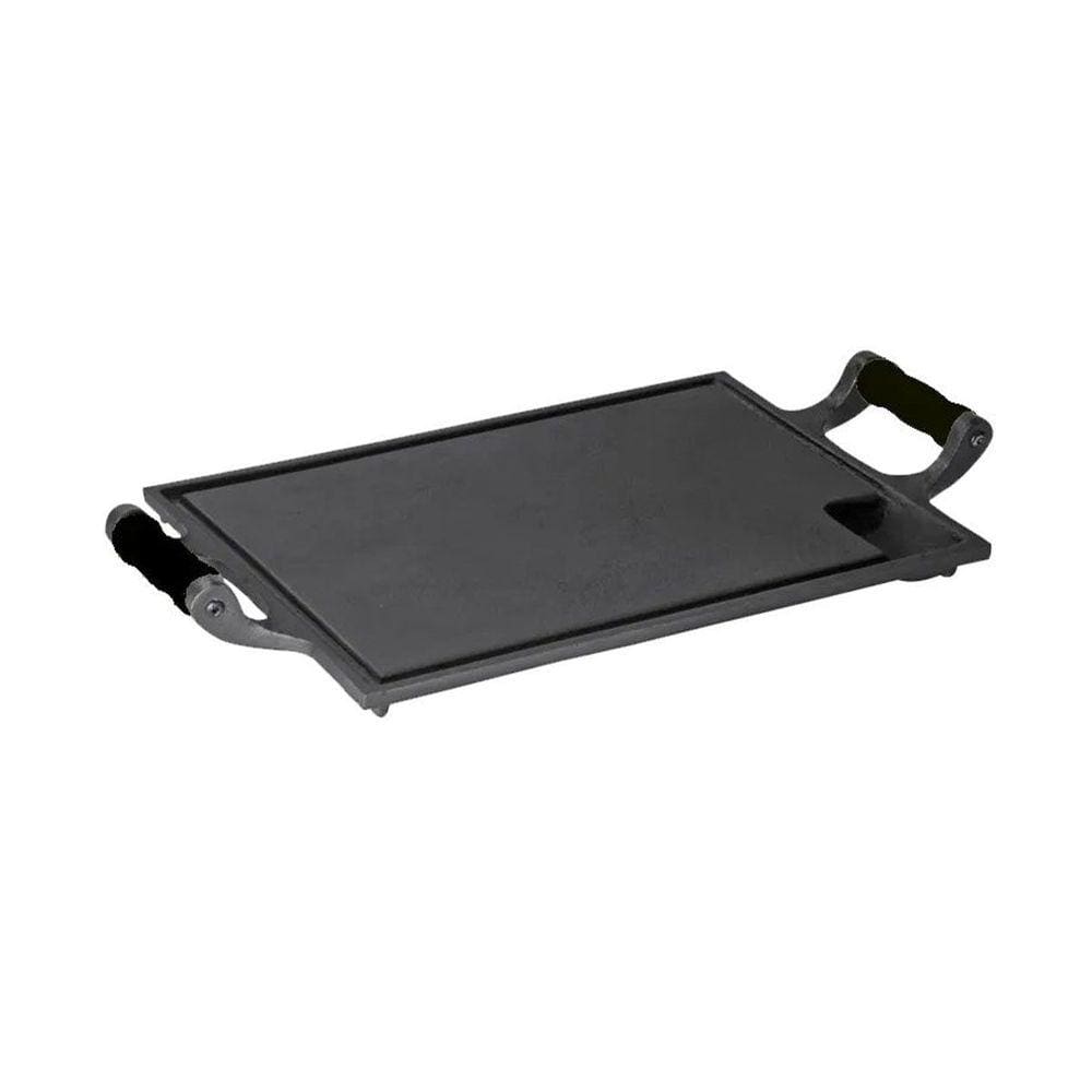 Bifeteira Chapa Ferro Alça Silicone Preta 25x35 Cm