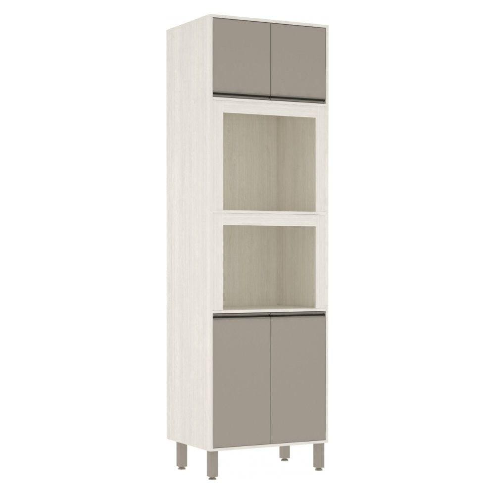Paneleiro de Cozinha 70 cm Nichos para Forno e Microondas 4 Portas Linea Luciane Móveis