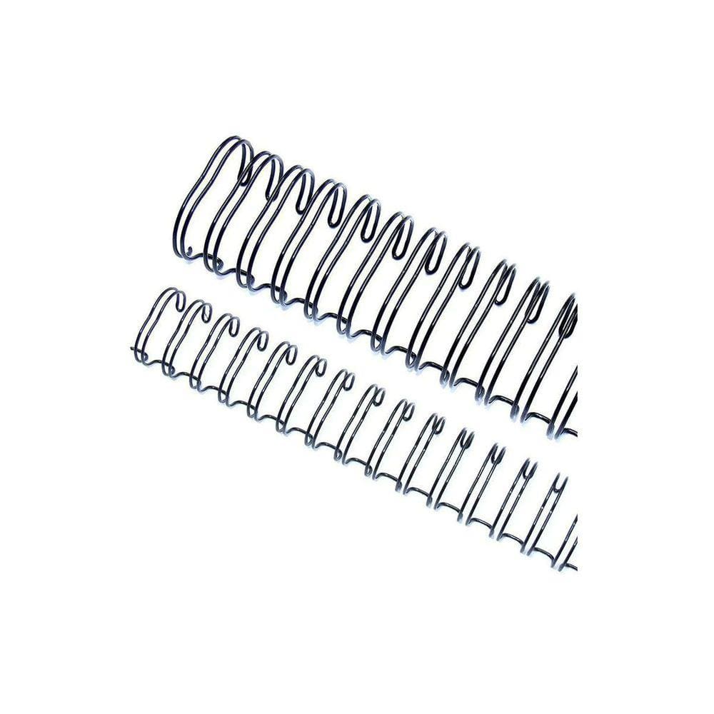 Wire-o Garra Duplo Anel 1/2" para 100 fls Ofício 3x1 Preto 100 und