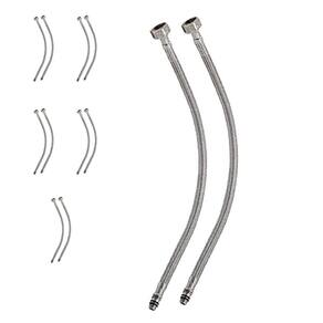 Engate Rabicho Monocomando Misturador 80cm Kit 5 Unidades Par Flexível Mangueira Torneira Água Quente Fria Par Banheiro Cozinha