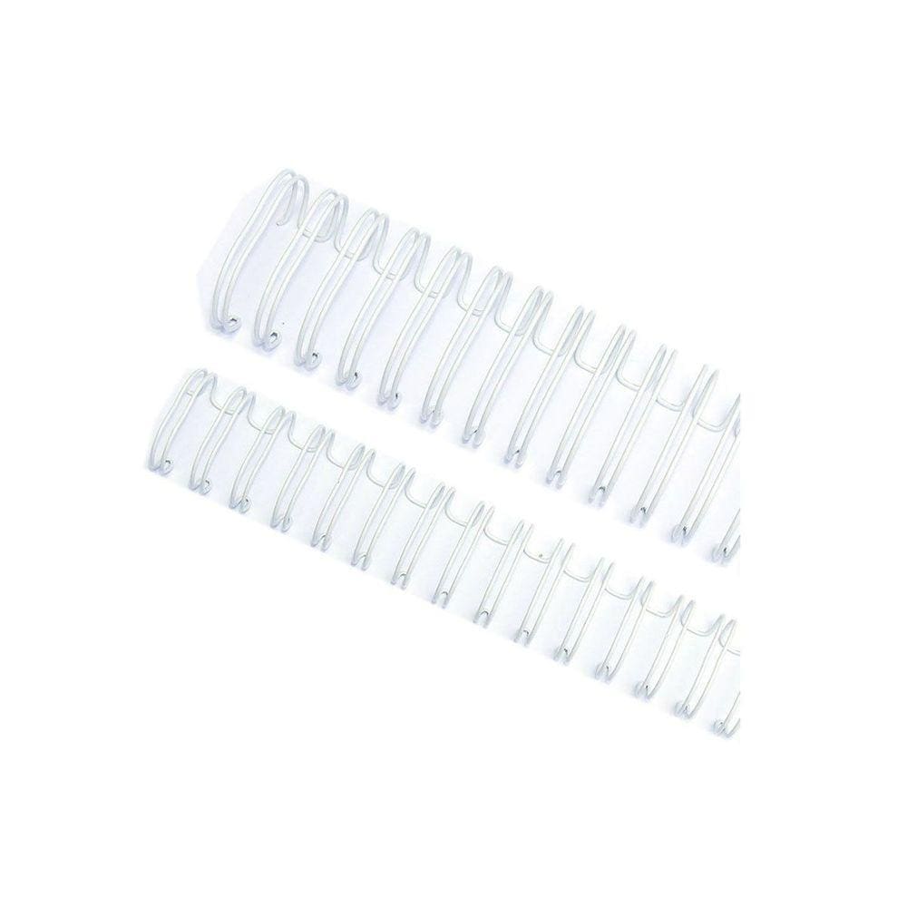 Wire-o Garra Duplo Anel 3/8 para 60 fls Carta 3x1 Branco 100 und