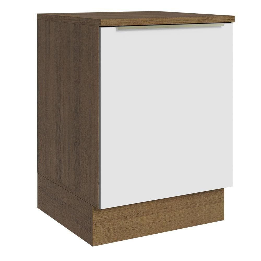 Balcão 60Cm 1PTA Rustic/Branco Veludo Lux Madesa Rustic