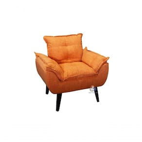 Poltrona Opala Laranja Linho