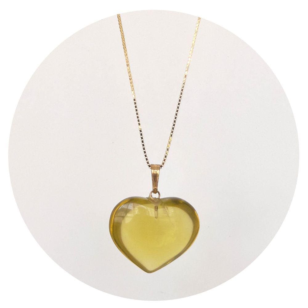 Pingente Prata 925 + Ouro 18k Green Gold em Coração Legítima