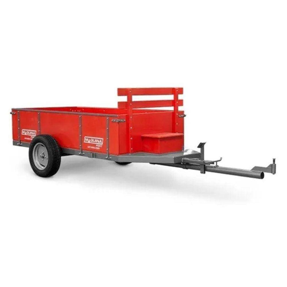 Carreta Fixa 1600 Com Pneus R13 para Motocultivador a Diesel Husqvarna Buffalo Toyama Branco
