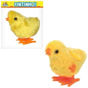 Pintinho De Plastico / Pelucia A Corda 9Cm