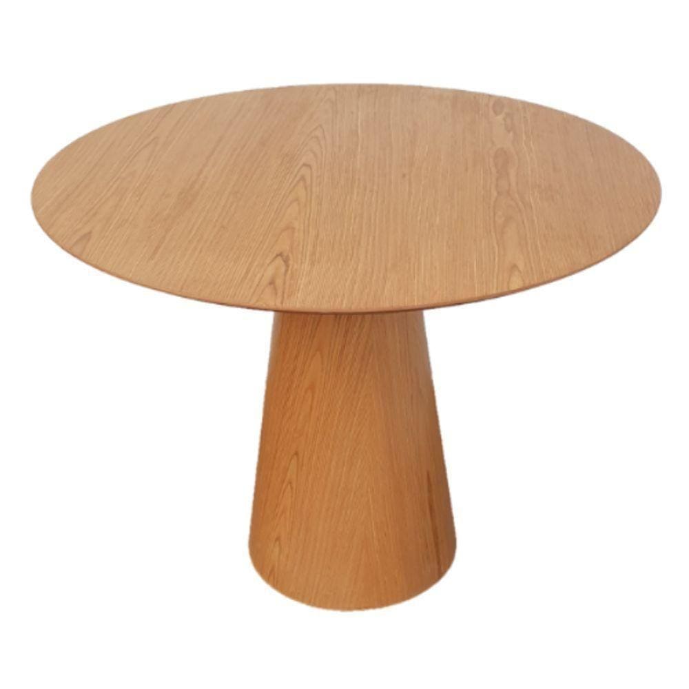 Mesa De Jantar Cone Redonda 80 Cm Madeira Freijó