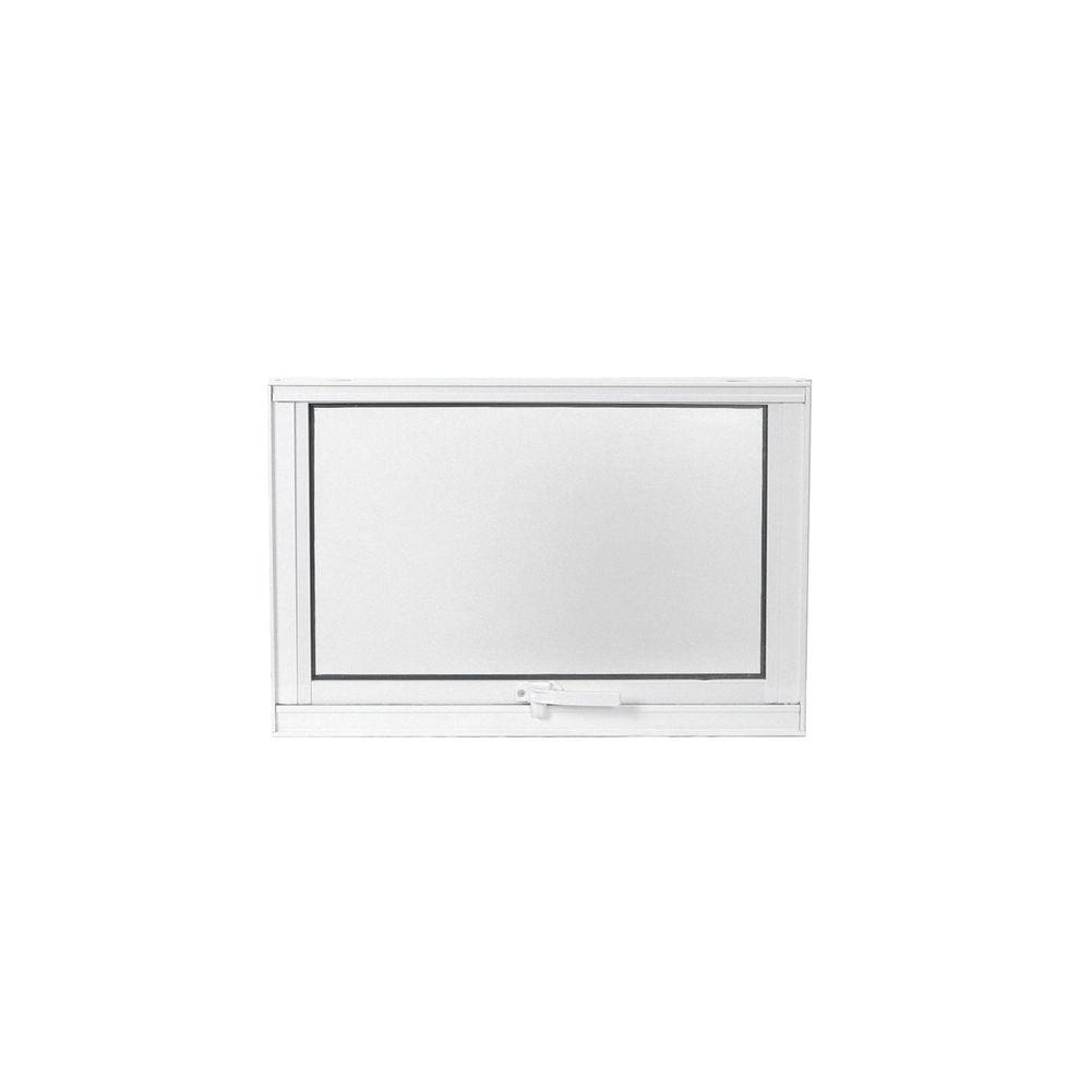 Janela de Alumínio Maxim-ar 40x60cm com Vidro Mini Boreal Soft MGM Branco