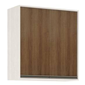 Armário Aéreo de Cozinha 80 cm 2 Portas de abrir 2 Prateleiras Linea Luciane Móveis