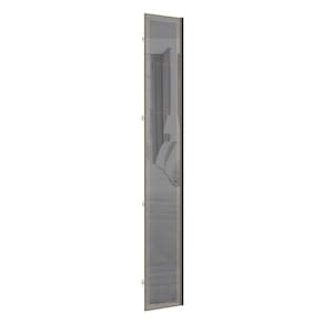 Porta Closet para Roupeiro de Canto Reto com Vidro Reflecta e Puxador Perfil Inox Luciane Móveis