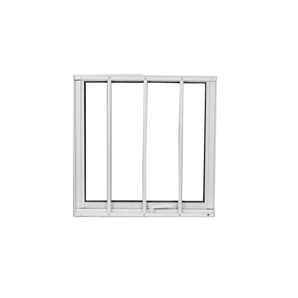 Janela de Alumínio Máximo-Ar 60x60cm com Grade e Vidro Mini Boreal Soft MGM Branco