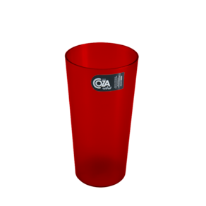 Copo Cônico Coza Casual 8,2 x 8,2 x 16,2 cm 500 ml Vermelho