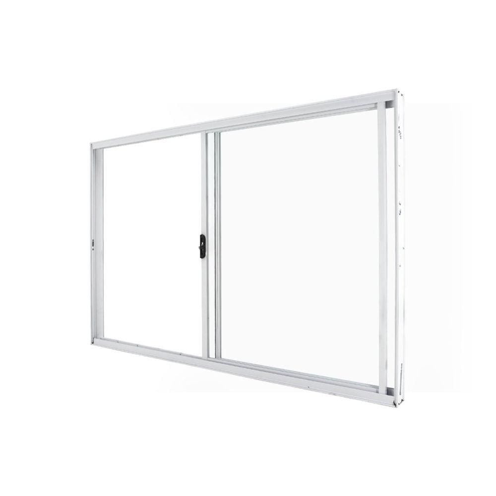 Janela de Correr Abertura Direita Exclusiva 2 Folhas Vidro Liso 100x100cm CRV Portas e Janelas