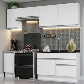 Armário De Cozinha Completa 240Cm Branco Madesa