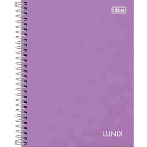 Caderno Espiral Tilibra Colegial Capa Dura Lunix 1 Matéria 80 Folhas - Embalagem com 4 Unidades