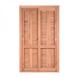 Porta de Madeira Veneziana 216cmx120cmx14cm PE521 Esel